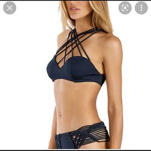 THAIKILA BOHO CROCHET BLACKOUT RIHAM TOP